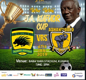 The match is part of the 80th birthday celebrations of John Agyekum Kufuor