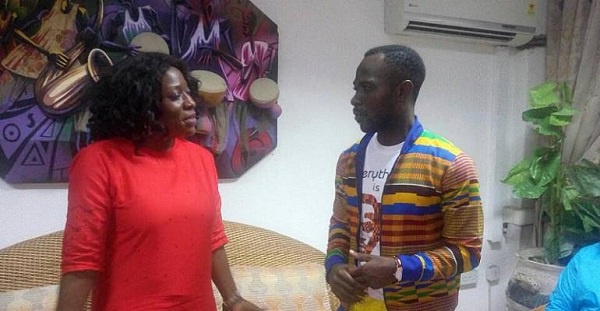 Okyeame Kwame in a chat with Catherine Afeku