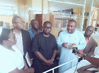 The Sports Ministry and Ghana Boxing Association visited Isaac Aryee at the hospital
