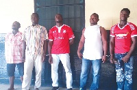 Some of the suspects at the Accra Regional Police Command