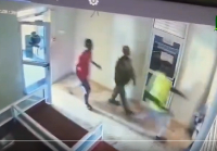 CCTV footage showing the moment the 'thugs' entered the Salt FM building