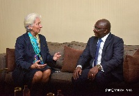 Mrs Lagarde and Dr. Bawumia in a chat