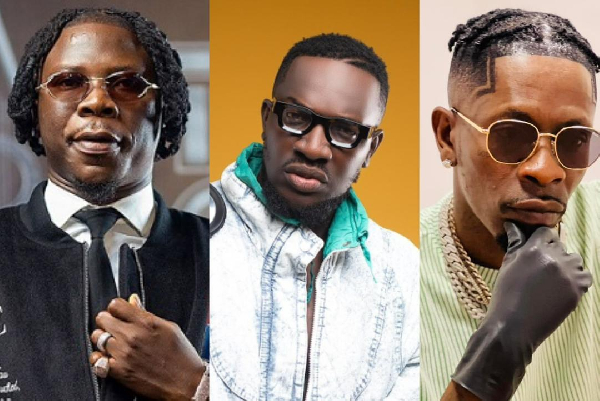 Ball J (M) says unity between Stonebwoy (L)  and Shatta Wale (R) would dull the music industry