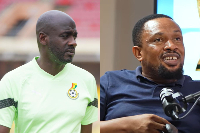 Black Stars coach Otto Addo and coach Christopher Nimley