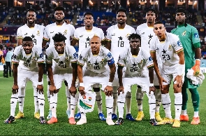 The Black Stars line up for a game