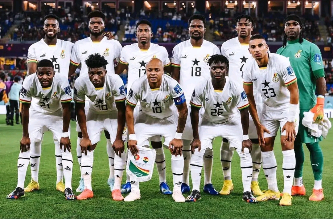The Black Stars line up for a game