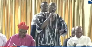 Dr. Mahamudu Bawumia engaging pastors in Tamale