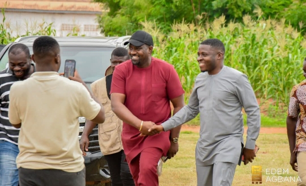John Dumelo addresses flood damage and support farmers in Ketu North