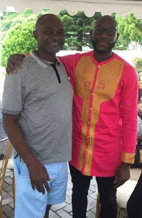Kennedy Agyapong with his son