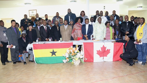 Group picture of Ghanaian community leaders at the meeting