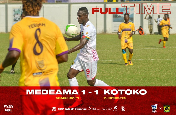 Medeama SC 1-1 Asante Kotoko SC
