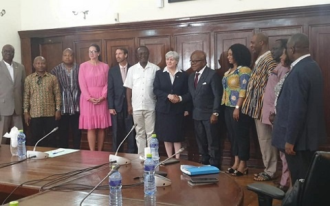 The new US Ambassador to Ghana, Stephanie S. Sullivan with some members of parliament