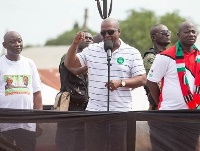 President Mahama during one of his campaign tour