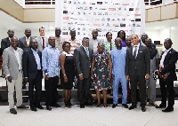 Members of the awarding panel led by Dr. Kwame Ampofo