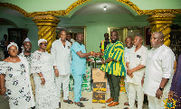 Ludwig Teye Totimeh (in yellow and green fugu) is the Tema West Municipal Chief Executive