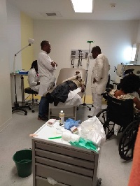 Alban Bagbin visited the victims who were involved in an accident enroute to the congress