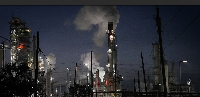 A Citgo oil refinery operates next to the Hillcrest neighborhood