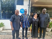 L-R: Mike Oquaye, Alban Bagbin, Joyce Bamford-Addo and Edward Doe Adjaho