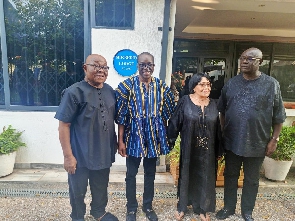 L-R: Mike Oquaye, Alban Bagbin, Joyce Bamford-Addo and Edward Doe Adjaho