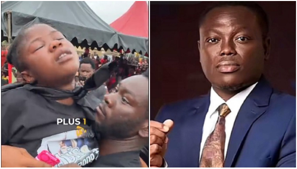 How TikToker Ama Yeboah collapsed at Osanju’s funeral