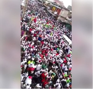 Thousands turn up for NDC keep fit exercise in Asawase
