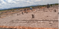 Progress at Okum Seed Secondary School as seen on November 1, 2023, nearly 11 months after contract.