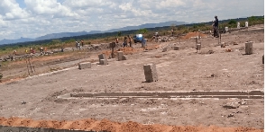 Progress at Okum Seed Secondary School as seen on November 1, 2023, nearly 11 months after contract.