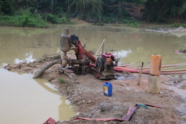 The government has been battling galamsey because of its effects on land and water bodies