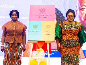 Professor Jane Naana Opoku-Agyemang and Dr Agnes Naa Momo Lartey at the launch