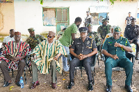 DCOP Francis Yiribaare with members of the Upper West Regional Security Council