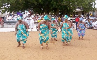 Kplejoo is a pre-Homowo ritual during which traditional priests and priestesses worship the gods