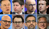 Tech CEOs including Elon Musk, Sam Altman, Mark Zuckerberg, Sundar Pichai and Jensen Huang