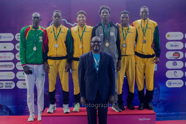 Team Ghana won gold mixed 4x100m freestyle relay