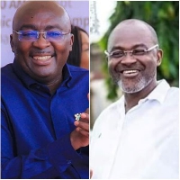 Close contenders in the NPP flagbearership race, Dr Bawumia (L), Kennedy Agyapong (R)