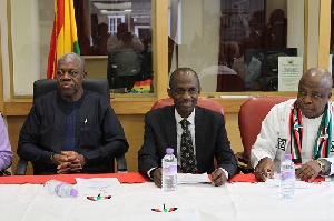 Vice President K. B. Amissah-Arthur with NDC Gen. Sec. Asiedu Nketiah and Kofi Attoh