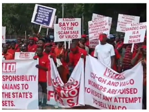 ICU-Ghana says such a move to sale VALCO could threaten workers’ jobs