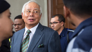 Malaysia's former Prime Minister Najib Razak leaves the Kuala Lumpur High Court