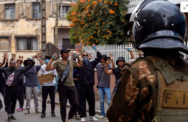 Protesters in Madagascar are demanding the resignation of President Andry Rajoelina