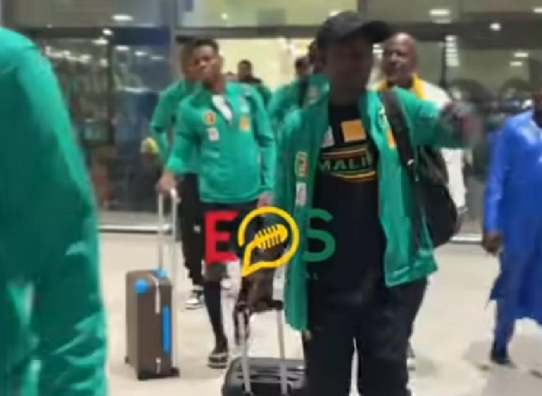 The players and Management Team of Mali have arrived in Ghana