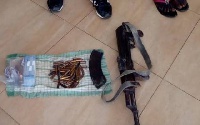 An AK47 assault rifle and 56 rounds of live ammunition were found in the car