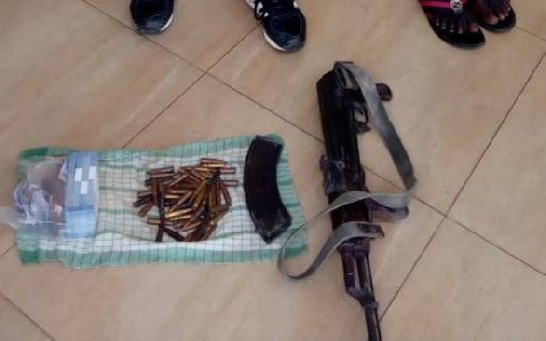 An AK47 assault rifle and 56 rounds of live ammunition were found in the car