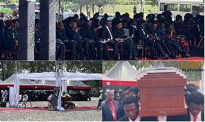 Scenes from laying in state and pre-burial service of the late Akoto Ampaw
