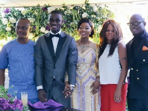The newly wed mobbed by Black Stars Coach and Stephen Appiah, other