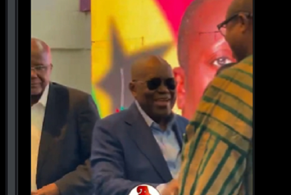 Former President Nana Addo Dankwa Akufo-Addo with Franklin Cudjoe