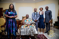 Senior management of Telecel Ghana pay courtesy call on Asantehene at the Manhyia
