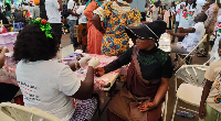 Some members of the public undergoing AIDS test