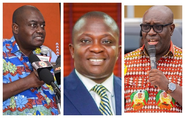 CLOGSAG boss, Dr. Isaac Bampoe Addo, Bryan Acheampong and TUC boss, Dr. Yaw Baah