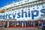 President Mahama tours Mercy Ships hospital at Tema Port