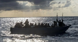 The shipwrecked vessel was found aground on a sandbank, authorities say