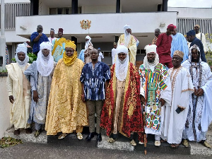 The Heads of Zongo Chiefs in the Western Region paid a courtesy call on the minister